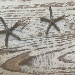 Silver Star Fish earrings
